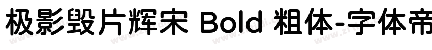极影毁片辉宋 Bold 粗体字体转换
